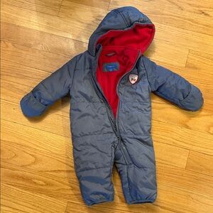 Cozy Kids Hooded Puffer Jacket - Gray and Red